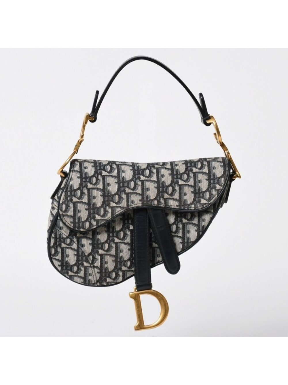 Dior Saddle Mini Bag M ZQ Oblique Navy